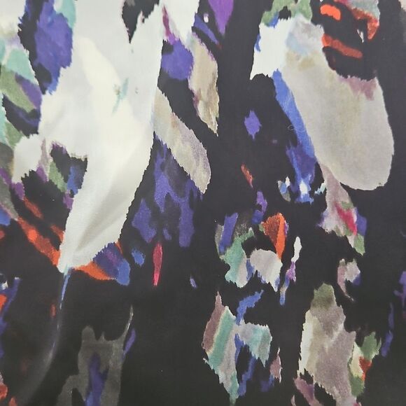 Mexx Sheer Sleeveless Color Splash Top Black Size 12 - Picture 14 of 16